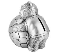 Qcwwy Adorable Bear Coin Bank Box Money Box, Mignon de Tirelire de Football pour Enfants, Colorfast Saving Pot pour Décoration de Bureau