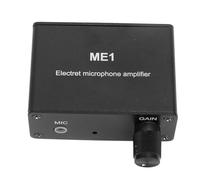 Qcwwy Amplificateur de Microphone électrique à Condensateur en Alliage d'aluminium, Préamplificateur de Micro à Gain Réglable 0-20db pour Enregistrement Audio en Studio à Domicile, équipement de