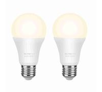 Qcwwy Ampoules LED E26 E27, 2 Pièces 9 W 600 Lm 2700 K Blanc Chaud Ampoules Néon LED équivalentes à une Ampoule à Incandescence de 60 W Arrêt Automatique sur L'ampoule à Capteur de