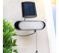 Qcwwy Applique Murale Solaire LED avec Interrupteur à Chaîne, 3 Panneaux étanches pour éclairage Extérieur de Jardin, Patio, Terrasse