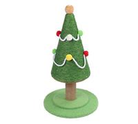Qcwwy Arbre de Noël à Gratter pour Chat, Poteau à Gratter en Corde de Sisal, Tour Chat de Noël Joyeuse, Protection de Meubles pour la Maison, Les Chatons d'intérieur, Jouets pour Chats (Moyen : 30