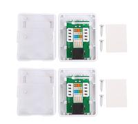 Qcwwy Autre Boîte électronique Box ABS Single Port Cat6 Network Junction Boîtes d'informations de Bureau Outlet avec Bande et Vis à Double Face pour Connexion de Socket de Communication 2pcs RJ45