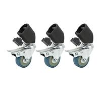 Qcwwy Autres équipements de Photographie Ensemble de Roues Pivotantes Professionnelles avec des éclats de Frein et de Verrouillage pour la Double Fixation Locking Caster Set pour Les Stands Légers