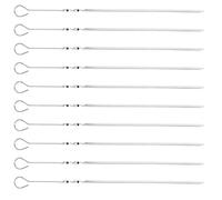Qcwwy Autres Outils de Cuisine Accessoires Aiguilles de Signe Brochettes de Gril avec Poignée Torsadée pour Viande de Poulet Crevettes Légumes Fruits 10pcs Brochettes de Barbecue en Acier Inoxydable
