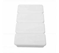 Qcwwy Bac à Glaçons en Silicone, Bacs à Glaçons à Dégagement Facile pour Congélateur avec Couvercle, énorme Machine à Rectangulaires pour Whisky, Cocktails, Bourbon et Sou (WHITE)