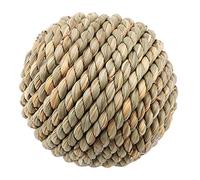 Qcwwy Balle à Mâcher pour Animaux de Compagnie avec Tresse pour L'entraînement des Perroquets et des Lapins, 10 Cm, Jouet pour Oiseaux Sain, Sûr et Non Toxique pour Petits