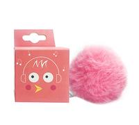 Qcwwy Balles Interactives pour Chat avec Sons d'animaux pour l'exercice des Chatons, Balles Moelleuses en Peluche Qui Font du Bruit Lorsqu'elles sont Touchées pour Jouer en Intérieur (Pink)