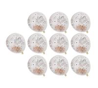 Qcwwy Ballons Confettis Transparents avec Mots Joyeux Anniversaire et Options de Paillettes de 3 Couleurs pour la Décoration D'anniversaire de Fête de Mariage (Boules de confettis en or rose)