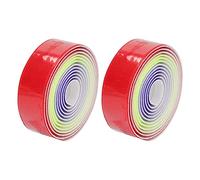 Qcwwy Bandes de Guidon de Vélo, Enveloppe de Vélo élastique Eva, Sangles de Barre Antidérapantes à Amorti Doux pour les Longs Trajets (Rouge Jaune et Violet)