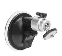 Qcwwy Base d'adaptateur de Tableau de Bord de Voiture en Alliage et Plastique, Support à Ventouse Universel pour Appareil Photo, Téléphone, Appareil GPS, Accessoires de Caméras de Sport (Silver)