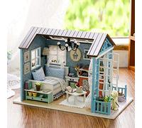 Qcwwy Beaux Meubles Réalistes Lumière LED Jouet Livre Coin Kit Imagination Patience Cultiver Construire Ensemble Ensemble Enfants Anniversaire Amis Amoureux Décoration Sûr Matériel Inoffensif