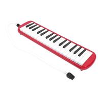 Qcwwy Blowpipe Instruments de Musique Instrument Air Piano Clavier Soprano avec un Embout Court et un Sac de Transport pour Débutants Formation Musicale Adultes Cadeau Mélodica, 32 Touches (rouge)