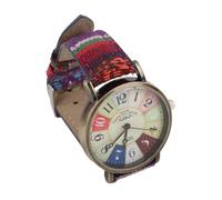 Qcwwy Boho Multicolor Brass Woar Watch, Pat Pat Patre Batterre pour Les Cadeaux d'anniversaire (Blue)