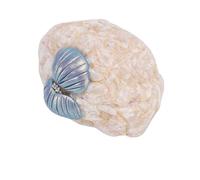 Qcwwy Boîte à Géodes pour Photos de Fiançailles, Boîte à Bagues Ronde en Cristal, à Bagues en Agate Blanche, Présentoir de en Cristal, étui de Rangement pour la Saint-Valentin, Unique pour Demande