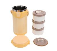 Qcwwy Boîtes à Déjeuner Boîtes à Récipient à Déjeuner Isotherme en Acier avec Poignée Ergonomique Boîte à Empilable étanche Longue Rétention de Chaleur pour les Voyages Scolaires en Plein Air Pot de