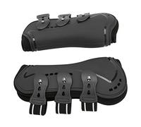 Qcwwy Bottes de Jambe Avant de Cheval, Protecteur de Tendon Avant en Néoprène PU Respirant pour Chevaux de Saut, Réglable pour Un Maximum de Confort et de sécurité (L) (L) (M)