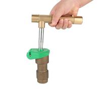 Qcwwy Bouchon à Tirer en Cuivre à Coupleur Rapide, clé de Valve, Vannes à Coupleur Rapide, Outil Professionnel d'irrigation de Jardin, Filetage Femelle, Arroseur d'eau en Laiton pour Cour,