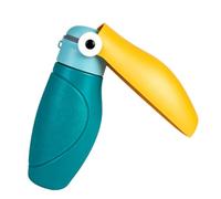 Qcwwy Bouteille d'eau Portable pour Chien, Bol d'eau Pliable, 480 ML, | Bouton poussoir résistant, distributeur d\'eau de voyage en ABS PET pour les randonnées à pied, utilisation à une main pour