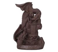 Qcwwy Brûleur D'encens à Reflux en Forme de Dragon, Ornement de Porte-encens en Cascade de Sable Violet adapté à la Décoration de la Maison, du Bureau, de la Méditation, du Yoga, 11x