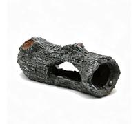 Qcwwy Cachette pour Reptiles, Décorations D'Aquarium en Bois, Tronc d'arbre Creux en Résine, Décoration pour Aquarium Betta, Abri pour Poissons, Grotte, Accessoires pour Poissons (Trou Rond dans