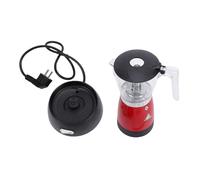 Qcwwy Cafetière Cubaine, Machine à Expresso sur Cuisinière en Aluminium Acrylique, Cafetière Cubaine Portable, Style Pot Italien électrique pour la Maison, le Camping ou les Voyages (Prise UE)