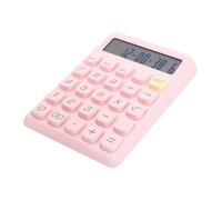 Qcwwy Calculatrice de Bureau à 12 Chiffres, Grand écran LCD avec Boutons Haute Performance, pavé Inférieur sans Glissement pour Un Usage à Domicile (Pink)