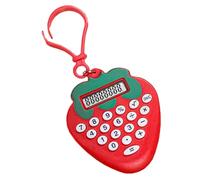 Qcwwy Calculatrice Porte-clés Calcul Rapide Précis (Rouge Vif) | Porte-clés calculatrice pour étudiants avec retour tactile, calcul rapide et précis, décoratif en forme de fraise