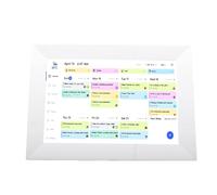 Qcwwy Calendrier Numérique de 10,1 Pouces, Cadre Photo Numérique de | Affichage D'image Numérique de 32 Go, Synchronisation du Calendrier sans Effort, écran Tactile Intelligent, Tableau et