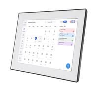 Qcwwy Calendrier Numérique de 10 Pouces, Calendrier électronique pour les Tâches Familiales avec Rétroéclairage Réglable, Support Multilingue, Planificateur Mural, écran Tactile (02)