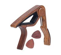 Qcwwy Capodastre pour Guitare Acoustique 6 Cordes, Pince à Changement Rapide avec Coussinet en Silicone à Mémoire de Tension Réglable Capodastre de qualité Supérieure pour Guitare
