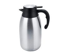 Qcwwy Carafe Thermique Carafe à café en Acier Inoxydable 2L/1,5 L Pot Thermique isolé par Airpot Sous Vide pour le Bureau à Domicile Stockant le thé café Eau thé (2L)
