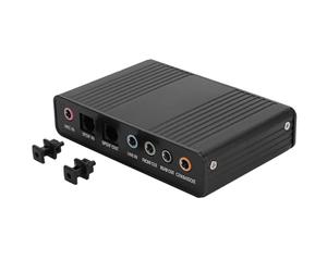 Qcwwy Carte Son Externe Usb en Alliage d'aluminium, Adaptateur 5.1 Canaux pour les Jeux et l'enregistrement karaoké, Périphériques Audiovisuels