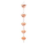 Qcwwy Chaîne de Receveur de Pluie de Gestion de l'eau Efficace, Belle Forme de Fleur de Cuivre, Extensible et Pratique, Artisanat Exquis, compatibilité Polyvalente, Chaîne de Pluie Suspendue pour