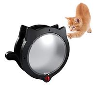 Qcwwy Chatière Automatique en Plastique Magnétique pour Chat - 4 Modes de Verrouillage, Intérieure/Extérieure, Résistante aux Intempéries (Noir)