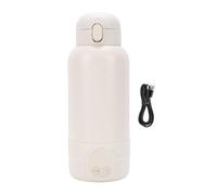 Qcwwy Chauffe-lait Portable, 50 W, Chauffage Rapide, 500 Ml, en Acier Inoxydable 316, Rechargeable, sans Fil, avec Fonction de Température Constante, pour les Voyages en Plein Air