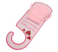 Qcwwy Cintre de Porte Féerique des Dents avec Porte-Dents en Acrylique, Garniture Murale Décorative pour Chambre d'enfants, Design de Célébration de la Perte des Dents (PINK)