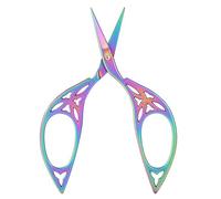 Qcwwy Ciseaux de Couture Rétro Ciseaux Vintage Conception de Feuille Créative de Couture en Acier Inoxydable de Domestique de Broderie pour Travaux Manuels (COLORFUL)