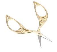 Qcwwy Ciseaux de Couture Rétro Ciseaux Vintage Conception de Feuille Créative de Couture en Acier Inoxydable de Domestique de Broderie pour Travaux Manuels (GOLD)