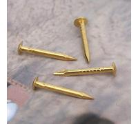 Qcwwy Clous à Tête Ronde en Laiton Vintage, Kit d'assortiment de Clous de Haute qualité pour Projets de Bricolage et Décoration de la Maison, 100 Pièces (15 mm de long)