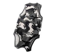 Qcwwy Combinaisons de Récupération Chirurgicale pour Chats Après Une Chirurgie avec Motif Camouflage et Bouton en Modal pour la Cicatrisation des Plaies et la Prévention du Léchage, Fournitures de