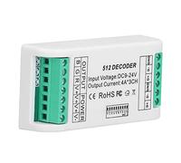 Qcwwy Contrôleur de Lumière de Bande LED DMX512 avec Tension Constante, Entrée 9 24 V, Contrôleur d'éclairage de Scène pour Barre Lumineuse LED, Rondelle Murale, Décodeur RVB, Décodeur RVB 3 Canaux