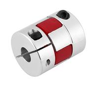 Qcwwy Coupleur d'arbre à Prune en Alliage d'aluminium, Connecteur de Coupleur 'arbre D25 L30 adapté aux Composants 'entraînement du Système de Transmission de Machines Hydrauliques de (8mm-8mm)