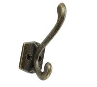 Qcwwy Crochet Mural Double Robuste (Antique Brass) | Double crochet mural robuste pour l\'organisation de la salle de bain Conception à double crochet robuste Capacité de