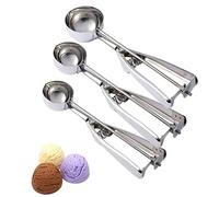 Qcwwy Cuillère à Melon en Acier Inoxydable, Cuillère à Glace Manuelle Robuste, Outils de Cuisine (6CM)