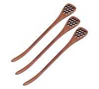 Qcwwy Cuillère à Miel, Ustensiles de Cuisine en Bois, Ruche Sculptée, Outil de Mélange Idéal pour Arroser le Miel et le Sirop, pour la Cuisine et la Pâtisserie à Domicile (Grande couleur de peinture)