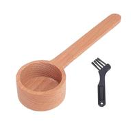 Qcwwy Cuillère en Bois, Ustensiles de Cuisine à la Cuillère en Remuant Non Craquantes ou Déforment la Cuillère de Cuisine à Outil de Mesure Polyvalente pour Mesurer la Farine de Sucre