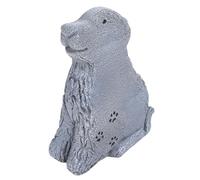 Qcwwy Décorations de Jardin Figurine Commémorative pour Chien Nom de l'animal gravé Dates et Message Court Statue de Pierre Tombale pour Jardins, Patios, Balcons, Pelouses et Espaces Intérieurs