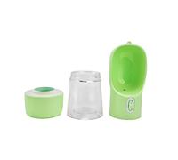 Qcwwy Distributeur de Gobelets Bol de Voyage avec Joint en Silicone et Conception Anti-Fuite pour Chiens de Promenade en Plein Air Bouteille d'eau 2 en 1 pour Animaux de Compagnie Portable Cuisine