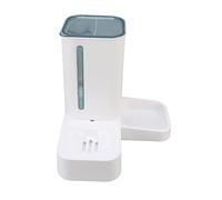 Qcwwy Distributeur de Nourriture et d'eau pour Chat, Mangeoire Automatique 2 en 1 pour Chat par gravité, Mangeoire Automatique et Abreuvoir pour Animal Domestique, Plat D'alimenta