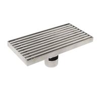 Qcwwy Drain de Douche Linéaire en Acier Inoxydable 304, Grille Résistante aux Odeurs à Grand Déplacement de 10x20cm avec Une Conception Robuste et Durable pour Drain de Sol de Salle de (